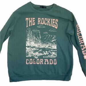 Vintage Style Sweatshirt - Colorado - The Rockies - Size Médium M